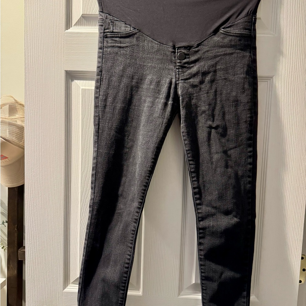 Women's Black Pink Blush Maternity Jeans